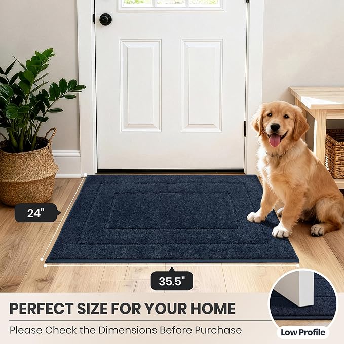 PURRUGS Dirt Trapping Door Mat 24" x 35.5", Non-Slip/Skid Machine Washable - Image 8