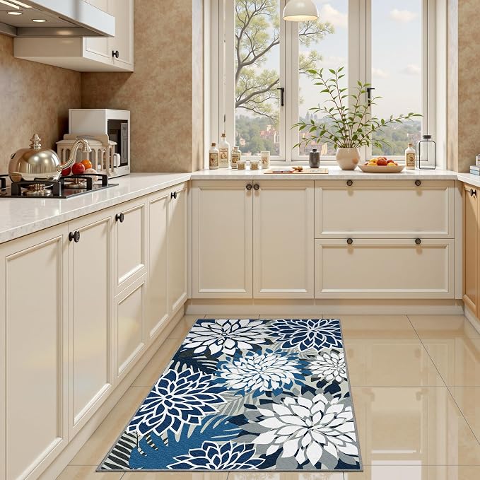 Arenarug 2x3 Washable Small Rug Tropical Botanical Modern Floral Indoor - Image 2