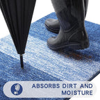 Kitinjoy Indoor Outdoor Door Mat, 40x32 Non-Slip Absorbent Dirt Trapper - Image 2