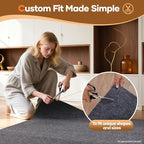 Veken Non Slip Cushioned Rug Pad Gripper 6 x 9 Ft, Felt and Silicone Backing - Image 7