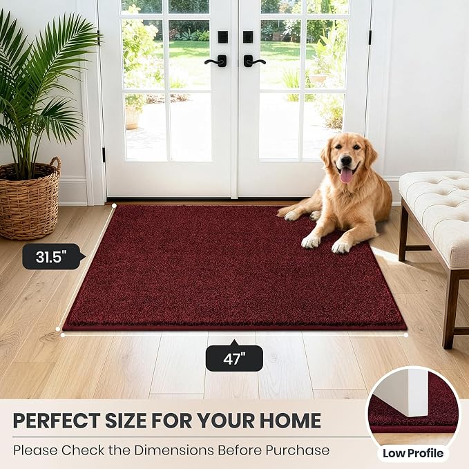 PURRUGS Dirt Trapping Door Mat 31.5" x 47", Non-Slip Machine Washable Entryway - Image 8