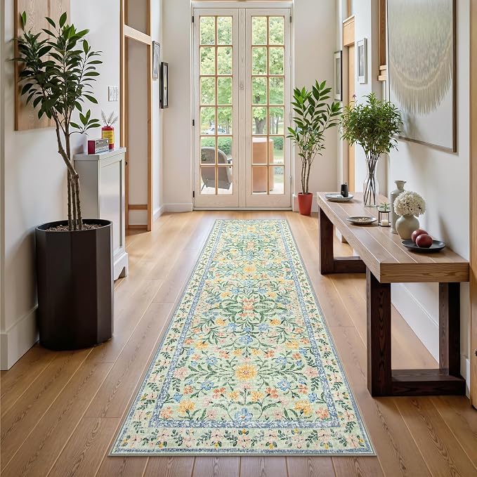 Wonnitar Washable Runners for Hallways, Boho 8ft Non Silp Extra Long Rugs for - Image 6
