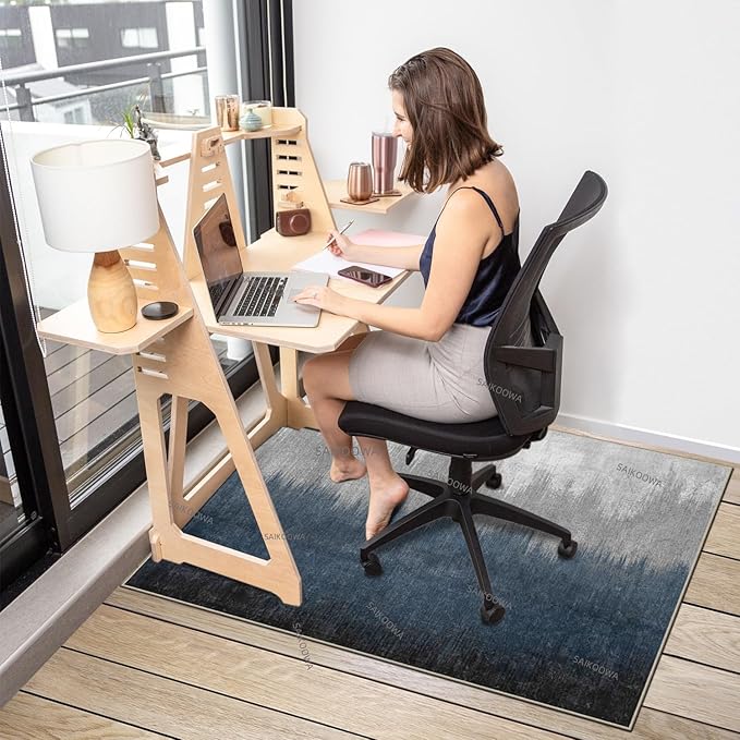 Chair Mat for Hardwood Floor, Anti-Slip Floor Protector for Home Office - Image 2