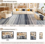6x8 Area Rugs Living Room: Washable Boho Large Neutral Soft Rug Modern Stain - Image 9