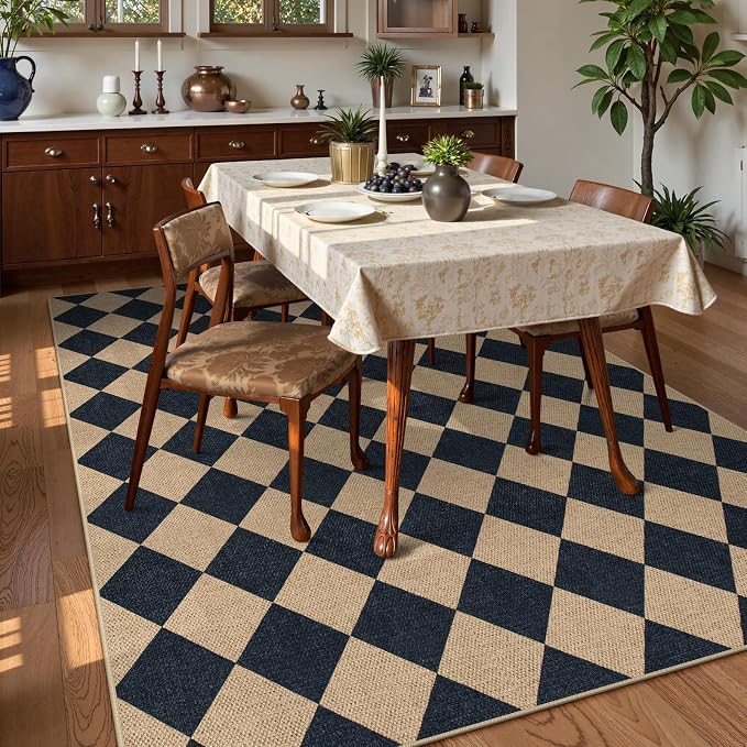 Lahome Colette Checkered Easy Jute Outdoor Rug, Large 6x9 Rug - Image 8