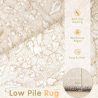Washable Rug 9x12 Area Rugs: Vintage Floral Rugs - Image 3