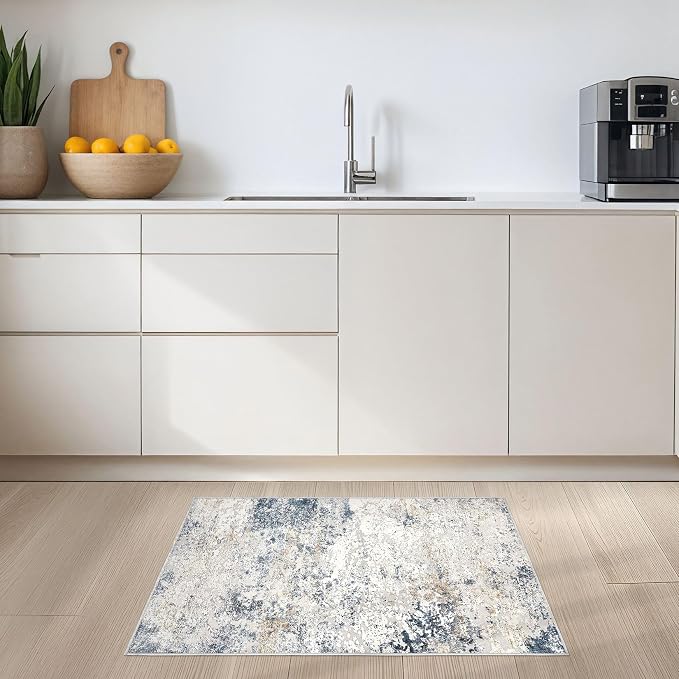 DMOYEST 2x3 Entryway Area Rug: Washable Neutral Modern Abstract Small Rug - Image 4