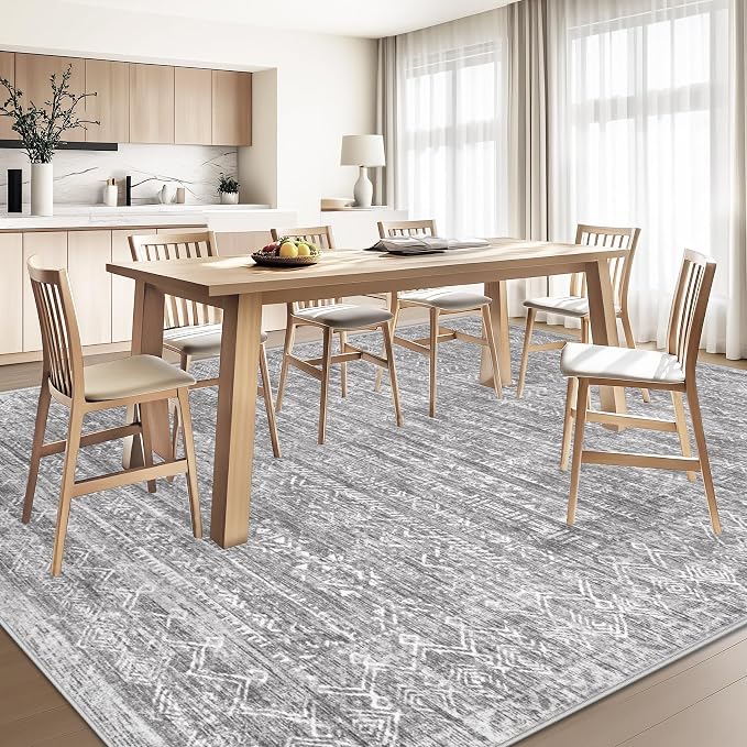 Washable Rug 8x10 Area Rugs: Modern Geometric Rugs - Image 6
