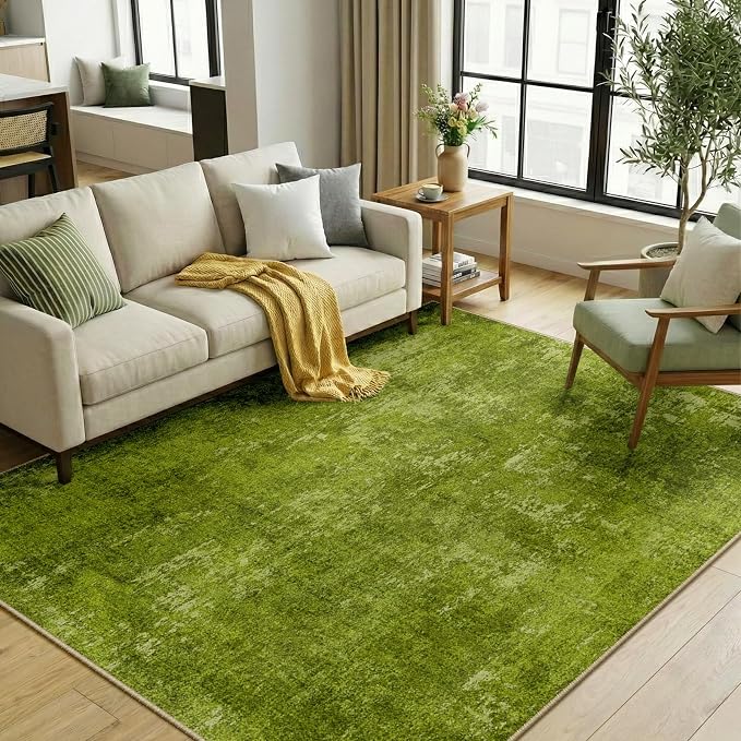 RELEANY Washable Area Rugs 6'x9' Non-Slip Modern Abstract Soft by RELEANY