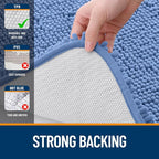 OLANLY Bathroom Runner Rugs 59x24, Soft Absorbent Chenille Bath Rugs, Rubber - Image 6