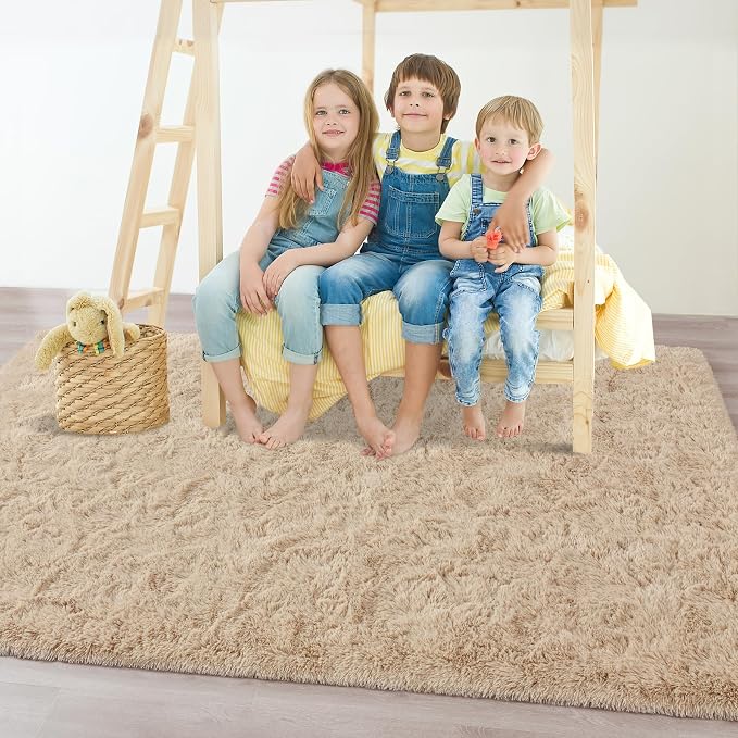 Chicrug Soft Area Rugs for Bedroom Living Room Plush Fluffy Rug 3x5 Feet - Image 3