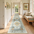 RELEANY Area Rugs Runner 2'6"x12' Washable Non-Slip, Floral Vintage Distress by RELEANY