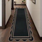Scalloped 2.6x8 Kitchen Runner Rug, Washable Rugs - Image 7