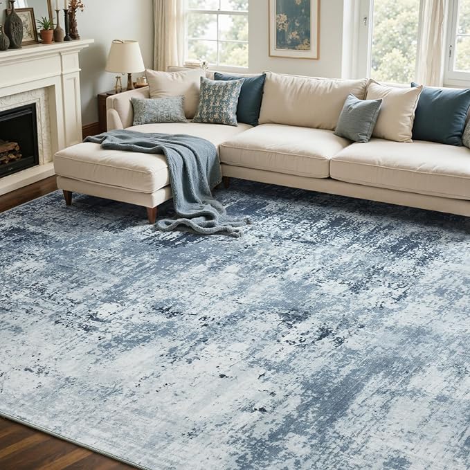 5x7 Ft Area Rugs for Living Room, Soft Non-Slip Washable Rugs Modern Abstract - Image 3