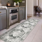 Moynesa Ultra-Thin Washable Gray Hallway Runner Rug by Moynesa