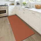 KOZYFLY Orange 2x7 Washable Kitchen Runner Rug, Non Slip Runners - Image 2