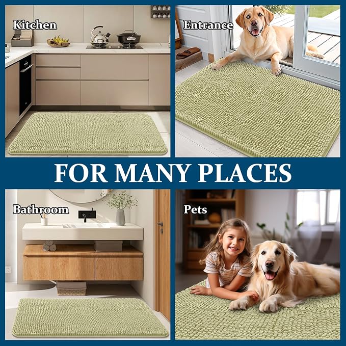 OLANLY Dog Door Mat for Muddy Paws 59x35, Absorbs Moisture and Dirt, Absorbent - Image 8