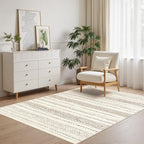 Nakagishi Area Rug Living Room Rugs: 3x5 Soft Machine Washable Boho Neutral - Image 4