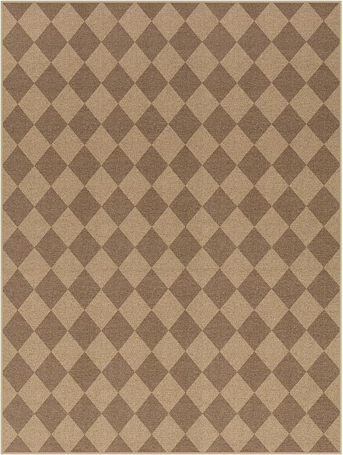 Lahome Colette Checkered Easy Jute Rug, 9x12 Washable Dining Room Rug Indoor - Image 9