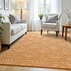 Macgace 4x6 Apricot Area Rug, Soft Shag Carpet Washable Bedroom Nursery Rug - Image 3