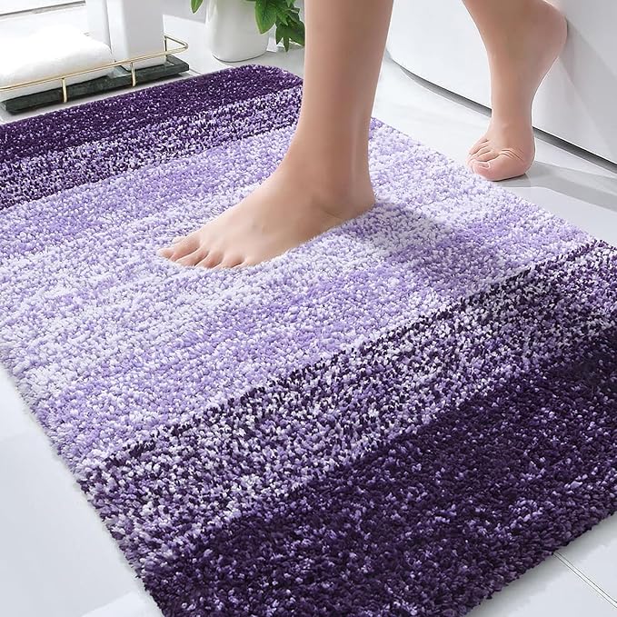 OLANLY Bathroom Rugs Mat 36x24, Extra Soft Absorbent Microfiber Bath Rugs by OLANLY