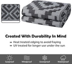 SAND MINE Waterproof Outdoor Rug 5x8 ft, Plastic Reversible Rug, Modern Area Rug - Image 4