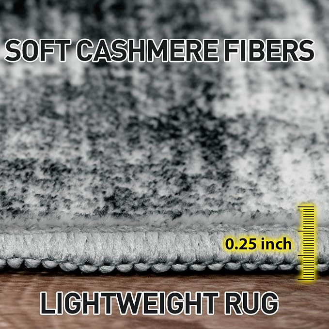 2'6''x8' Runner Rugs Washable Rug: Modern Abstract Living Room Rug Soft - Image 7