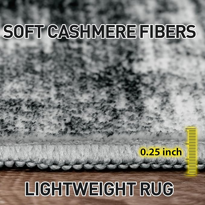 5x7 Area Rugs Washable Rug: Modern Abstract Living Room Rug Soft Anti-Skid Thin - Image 8