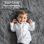 PAGISOFE Plush Area Rugs for Living Room 6x9 Ft, Ultra Soft Shaggy Grey Rugs - Image 2