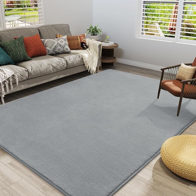 Amearea Large Modern Area Rugs for Bedroom Living Room, 6x9 Feet Grey Thickened - Image 4