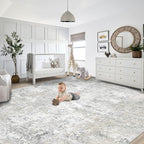 XLUEZ 9x12 Area Rug for Living Room, Washable Modern Abstract Large Area Rug - Image 6