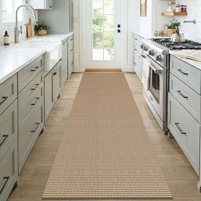 KOZYFLY 3x7 Washable Kitchen Runner Rug, Non Slip Wide Runners - Image 2