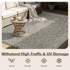 MontVoo-Outdoor Rug-Patio Rug 5x7 ft Polypropylene Indoor Outdoor Rugs Carpet - Image 4