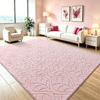 Macgace 5x7 Pink Area Rug, Soft Shag Carpet, Washable Living Room Rugs by Macgace