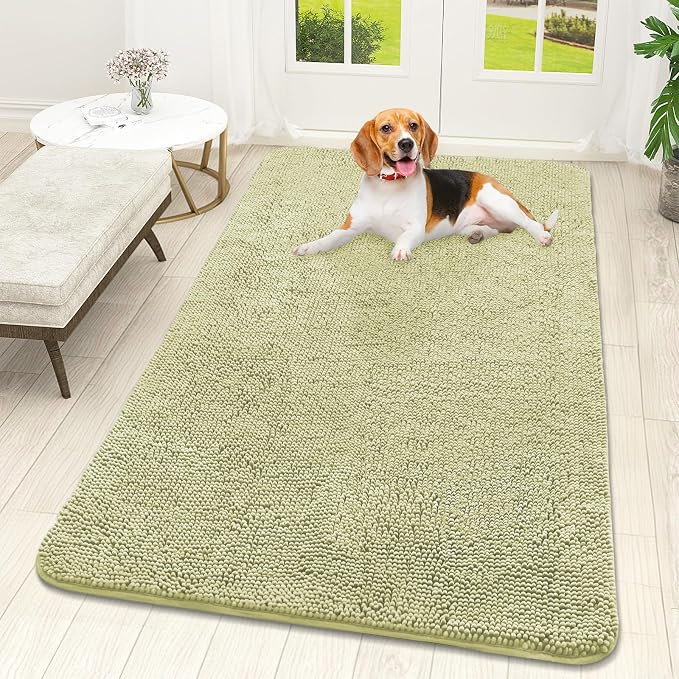 OLANLY Dog Door Mat for Muddy Paws 59x32, Absorbs Moisture and Dirt, Absorbent by OLANLY