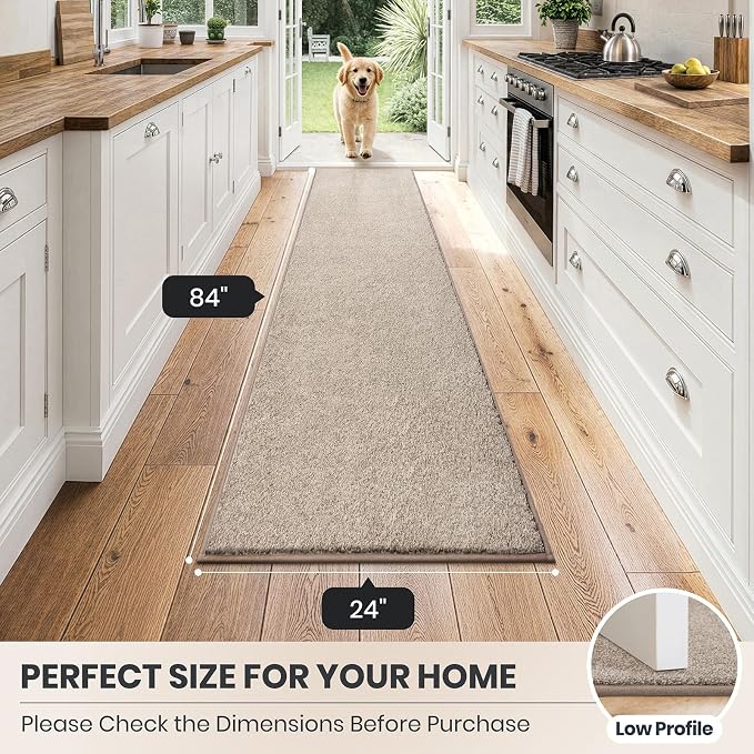 PURRUGS Dirt Trapping Door Mat 24" x 84", Non-Slip Machine Washable Entryway Rug - Image 8