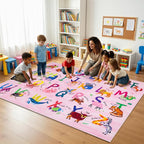 6x9 ABC Classroom Rug for Kids Playroom, Alphabet Rug - Image 3