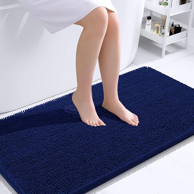 OLANLY Bathroom Runner Rugs 44x24, Extra Soft Absorbent Chenille Bath Rugs by OLANLY