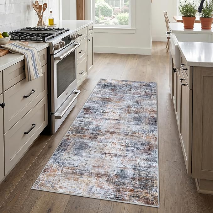 IOHOUZE Abstract Runner Rug 3x6 Ft Washable Runners - Image 2