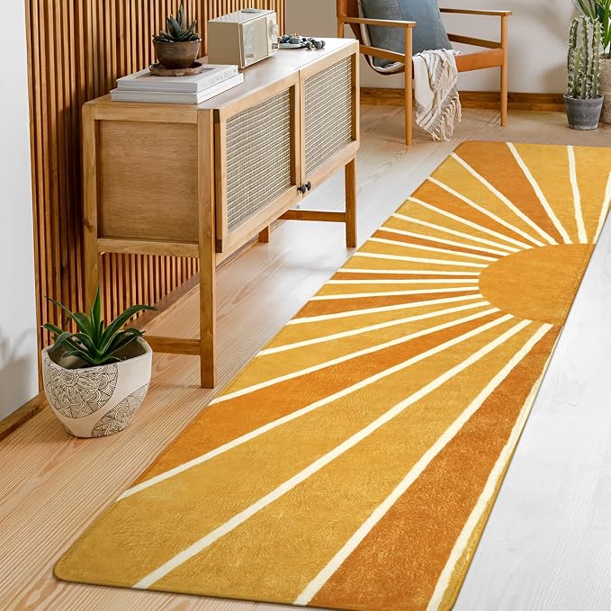 Lahome Boho Sun Runners Rug: 2'x8' Non-Slip & Washable Low-Pile Rug by Lahome