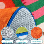 Kids Rugs for Playroom, 4x6 Feet Upgrade Ultra Non Slip Area Rug, Washable Play - Image 3
