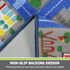 Capslpad Blue Car Road Kid Rug Carpet Playmat - Image 3