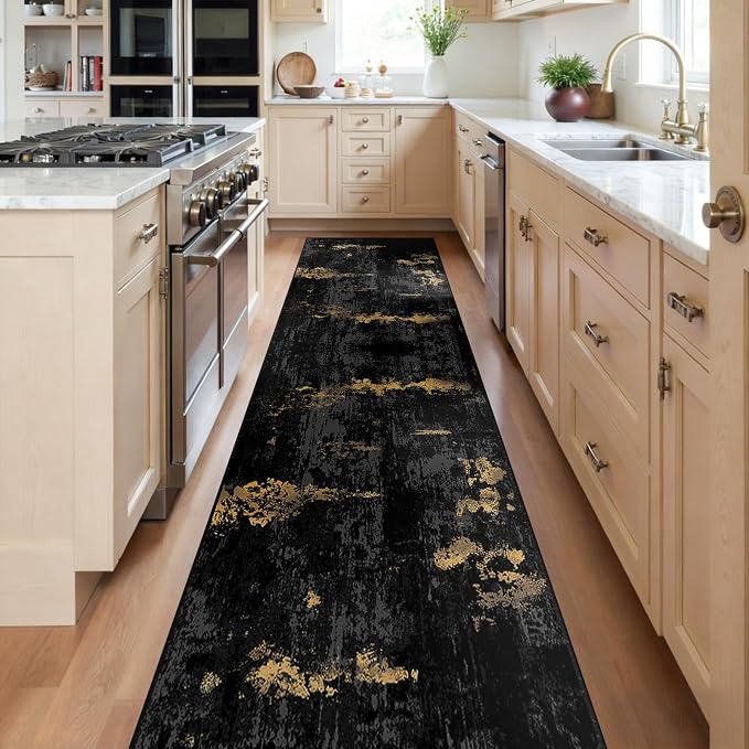 RELEANY Washable Area Rugs 2'x10' Non-Slip Modern Abstract Soft - Image 2