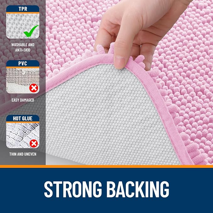 OLANLY Large Bathroom Rugs 44x32, Extra Soft Absorbent Chenille Bath Rugs - Image 6