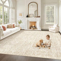 Living Room Rugs 8x10: Washable Moroccan Geometric Boho Rug Farmhouse Non Slip by VECARF