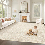 Living Room Rugs 8x10: Washable Moroccan Geometric Boho Rug Farmhouse Non Slip by VECARF