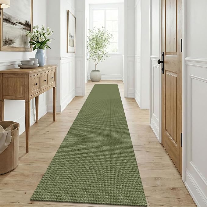 KOZYFLY Cotton Runners for Hallway 3x9, Wide Washable Runner Rug, Woven Non - Image 8