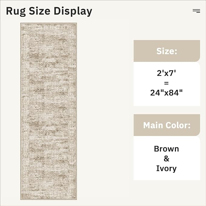 Soalmost Runner Rug 2x7 Washable Non-Slip Hallway Runner Rugs - Image 5