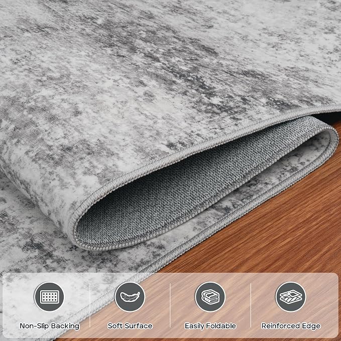 6x9 Area Rugs for Living Room Rug Washable: Modern Rug for Dining Room Bedroom - Image 4