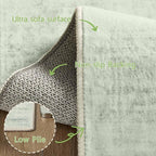 Latte&Fog Area Rugs 6x9 for Living Room, Washable Green Rugs for Bedroom - Image 9